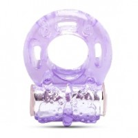 Vibrating Cock Ring, Purple, Single Use, (BULK 6 pcs)